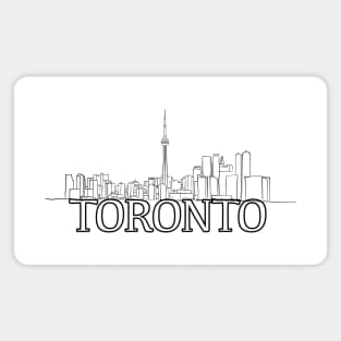 Line outline of the Toronto Skyline Magnet